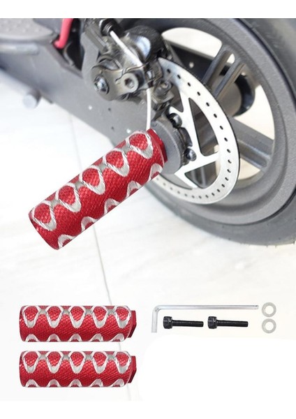 M365 M365 Pro Ninebot Elektrikli Scooter Için Arka Ayak Pedal Kırmızı