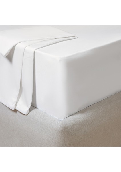 Classic Uni Düz Çarşaf Tek Kişilik Ekru - 180 x 260