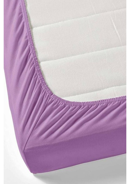 Pamuklu Bebek ve Çocuk Lastikli Çarşaf Lila 90X140