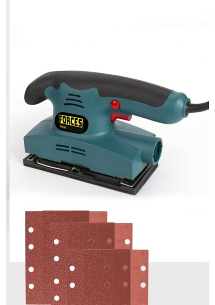 500 W Elektrikli Titreşimli Zımpara Makinası Profesyonel (5 Adet Zımpara Hediyeli)