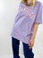 Baskılı Lila Oversize T-Shirt 4
