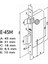 Hok E-45M Ekstra Gömme Kilit Iç Kapı Kilidi Oval Köşeli 45 mm 2