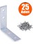 Mobilya Dolap Köşe Bağlantı Sabitleme L Demir Gönye 55X55X15 mm (25 Adet) 1