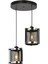 AV-60336-2K-BSY Siyah Boyalı Modern Avize E27 Metal 35cm 1