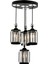 AV-60314-4T-BSY Siyah Boyalı Modern Avize E27 Metal Kristal 35cm 1