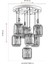AV-60314-7T-BSY Siyah Boyalı Modern Avize E27 Metal Kristal 45cm 2