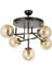 AV-60327-5T-BSY Siyah Boyalı Modern Avize E27 Metal Cam 40cm 1