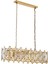 AV-60303-E30X90 Eskitme Kaplama Klasik Avize E14 Metal Kristal 90x30cm 1