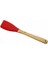Ahşap Saplı Silikon Spatula Kırmızı 1