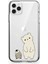 iPhone 11 Pro Max Penguen ve Ayıcık Desenli Şeffaf Telefon Kılıfı 1