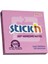 21554 Stickn Yapışkanlı Not Kağıdı 100 Yaprak 76 x 76 mm Pembe 1