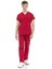 Ultralycra Basic - Doktor Hemşire Forma Takımı Unisex Kırmızı 3