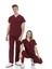 Ultralycra Basic - Doktor Hemşire Forma Takımı Unisex Bordo 1