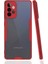 - Samsung Galaxy A72 - Kılıf Kenarı Renkli Arkası Şeffaf Parfe Kapak - Kırmızı - T16858 1