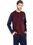 5469 Uzun Kollu Jakarlı Erkek Pijama Takımı-Bordo 1
