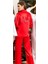 6523 Çeyizlik Ipek Saten Bride Pijama Takımı - Kırmızı 1