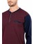 5467 Uzun Kollu Jakarlı Erkek Pijama Takımı-Bordo 1