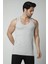 500 6'lı Ribana %100 Pamuk Askılı Erkek Atlet - Gri 3