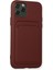 iPhone 11 Pro Kılıf Kartvizitli Silikon Kelvin - Bordo 2