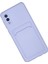 Samsung Galaxy A02 Kılıf Kartvizitli Silikon Kelvin - Lila 2