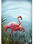 Cakatablo Ahşap Tablo Gölde Bir Çift Flamingo 1