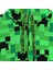 Minecraft Creeper Desenli Fermuarlı Unisex Çocuk Ceket 5 - 13 Yaş Yeşil