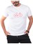 Erkek Likralı Kumaş Bisiklet Baskılı Beyaz T-Shirt 1