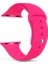 Apple Watch Edition 42MM Uyumlu Kordon Yumuşak Lüx Silikon Saat Kordonu 42/aa--Koyu Pembe 1