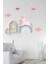 Gökkuşağı Üzerindeki Pembe Unicorn ve Gökyüzü Çocuk Odası Duvar Sticker 1