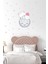Ayda Uyuyan Sevimli Kedi Çocuk Odası Duvar Sticker 2