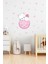 Ayda Uyuyan Sevimli Kedi Çocuk Odası Duvar Sticker 1