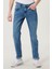 Erkek Daren Koyu Mavi Straight Fit Normal Bel Düz Paça Esnek Jean Pantolon 4