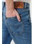 Erkek Daren Koyu Mavi Straight Fit Normal Bel Düz Paça Esnek Jean Pantolon 5