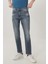 Erkek Austin Açık Gri Straight Fit Normal Bel Düz Paça Esnek Jean Pantolon 1