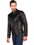 Biker Yan Fermuarlı Deri Spor Mont 2