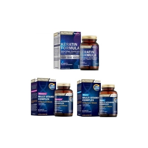 Nutraxin Keratin Formula 60 Tablet + Kadın + Erkek Tam Fiyatı