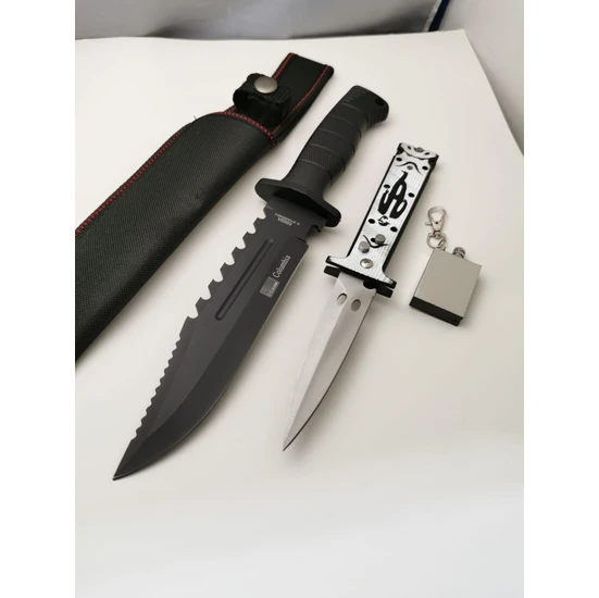 Columbia 6686A Kılıflı Bıçak Columbia Charlie Chaplin Oto Bıçak Metal Kibritli