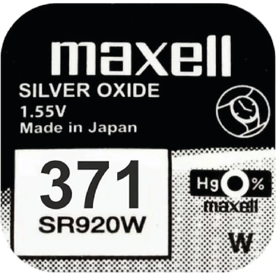 Maxell 371 SR920SW 1.55V Saat Pili 1 Adet