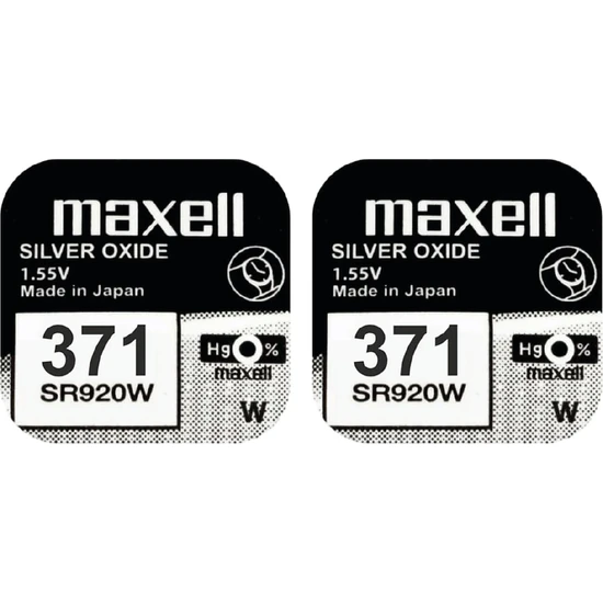 Maxell 371 SR920SW 1.55V Saat Pili 2 Adet