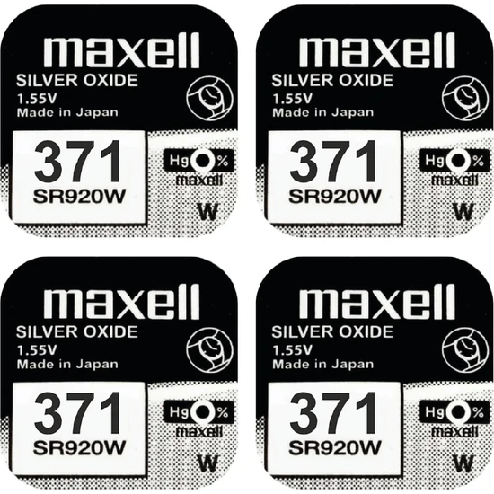 Maxell 371 SR920SW 1.55V Saat Pili 4 Adet