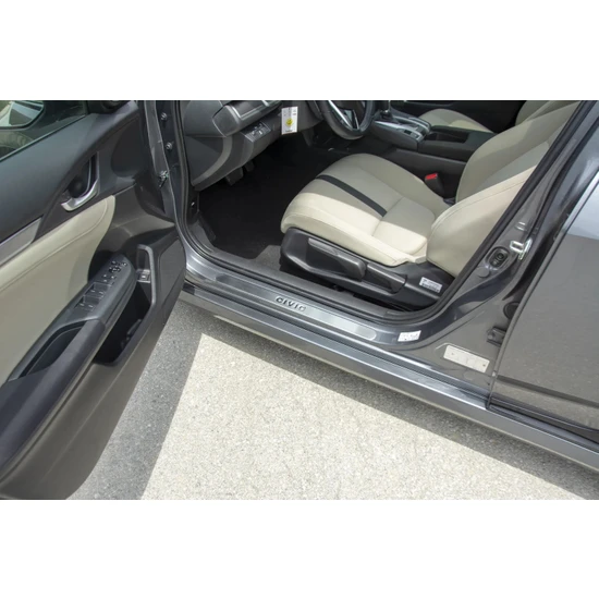 OMSA Honda Civic FC5 Krom Kapı Eşiği 4 Parça Taşlı 2016-2021 Arası