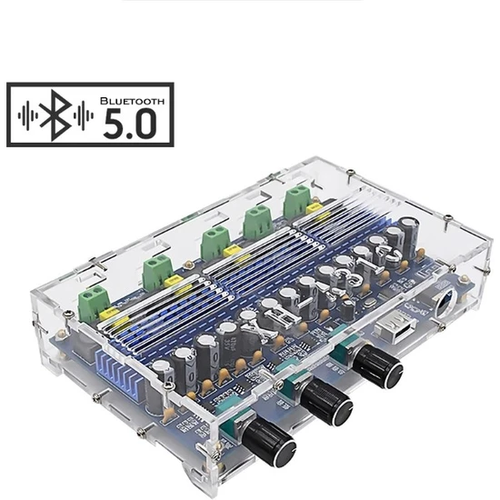 Emay Center TPA3116D2 Bluetooth Amplifikatör Ses 2X50W + 2X100W Subwoofer  12-24V  XH-A310