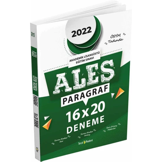 Tercih Akademi 2022 ALES Paragraf Sözel Yetenek 16 x 20 Deneme