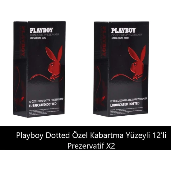 Playboy Dotted Özel Kabartma Yüzeyli 12'li Prezervatif X2