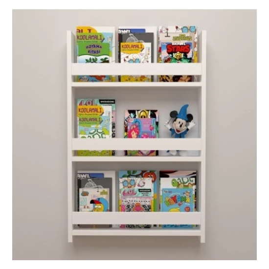 Çevik Sunar Montessori Çocuk Odası Eğitici Kitaplık Rafı