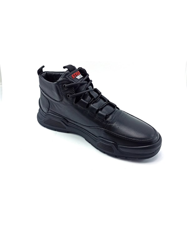 bozmak Bozmak Mors kodu  Marcomen Siyah Deri Erkek Yarım Bot Ayakkabı Fiyatı