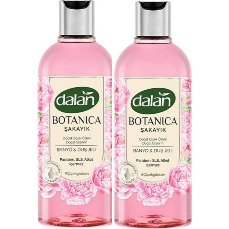 Dalan Botanica Şakayık Aromalı Duş Jeli 500 ml - 2 Adet Set, Cildi Yenileyen Romantik Koku