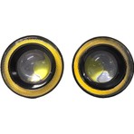 Kingstar Universal Mercekli Turuncu LED Angel Sis Farı, 89MM