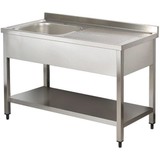 Bem Tekli Tabanlı Eviye 304KROM 1. Kalite 100*60*85