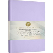 Victoria's Journals Smyth Pastel Çizgili Defter Mor 15 x 21 cm